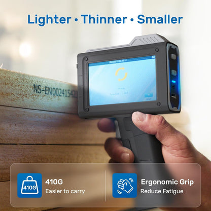 BENTSAI Handheld Inkjet Printer BT-HH6205B Newly Upgraded with 16H Long Endurance 0.5Inch Use for Batch Number Date Code Logo Serial Number Barcode QR Code on Plastic Cardboard Wood Metal Clothes