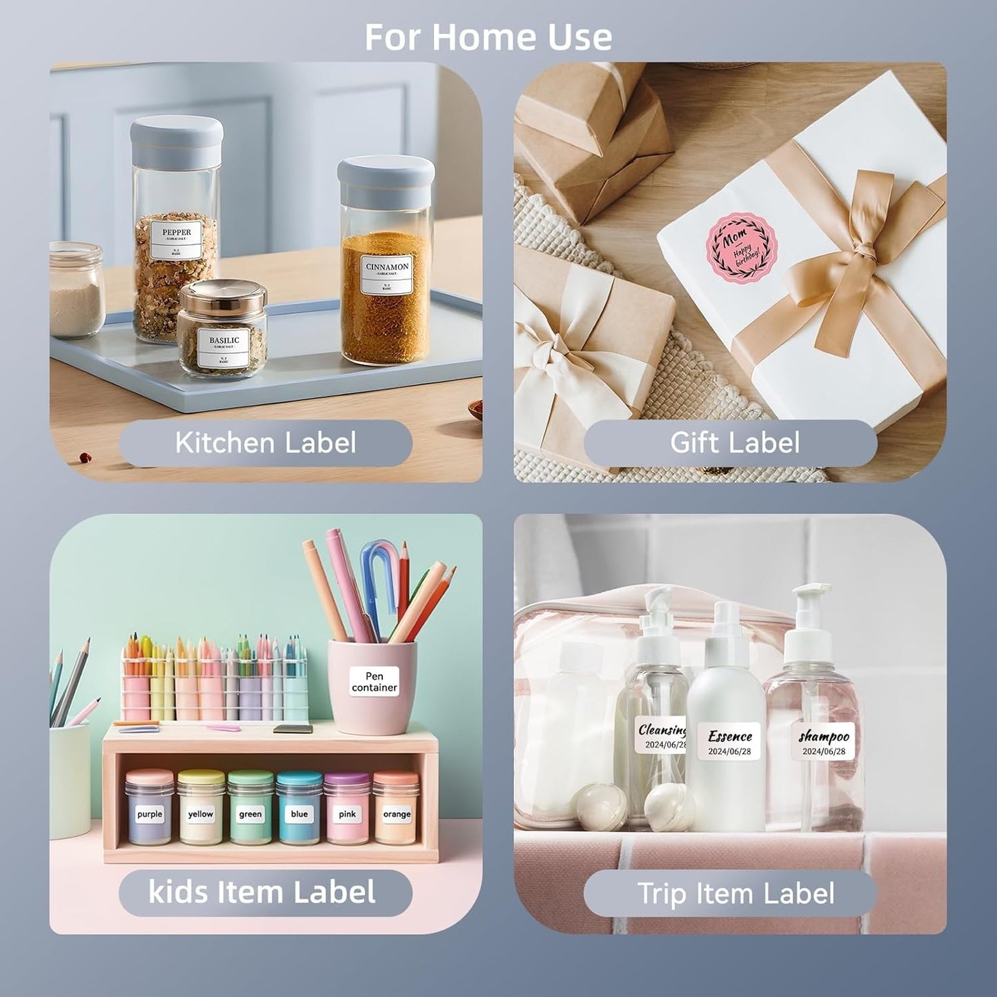 NIIMBOT B1 Label Maker with Tapes,2 Inch Portable Thermal Label Printer for Home Office School Small Business, Address, Clothing, Crafts, Retail,Support Smartphones & PC,Sky Blue