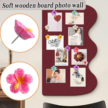 60 pcs Flower Push Pins Cute Decorative Flower Thumbtacks Color Pushpins for Bulletin Cork Board Photo Wall Display Map Home Office Organization