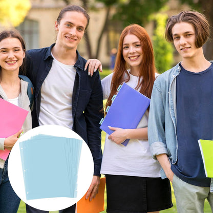 3 Ring Blue Binder Dividers with 8-Tabs, A4 Blue Binder Dividers, Sturdy Plastic Divider, Aesthetic Divider for Binders, Suitable for Notebooks and Binders, 3 Hole Punch