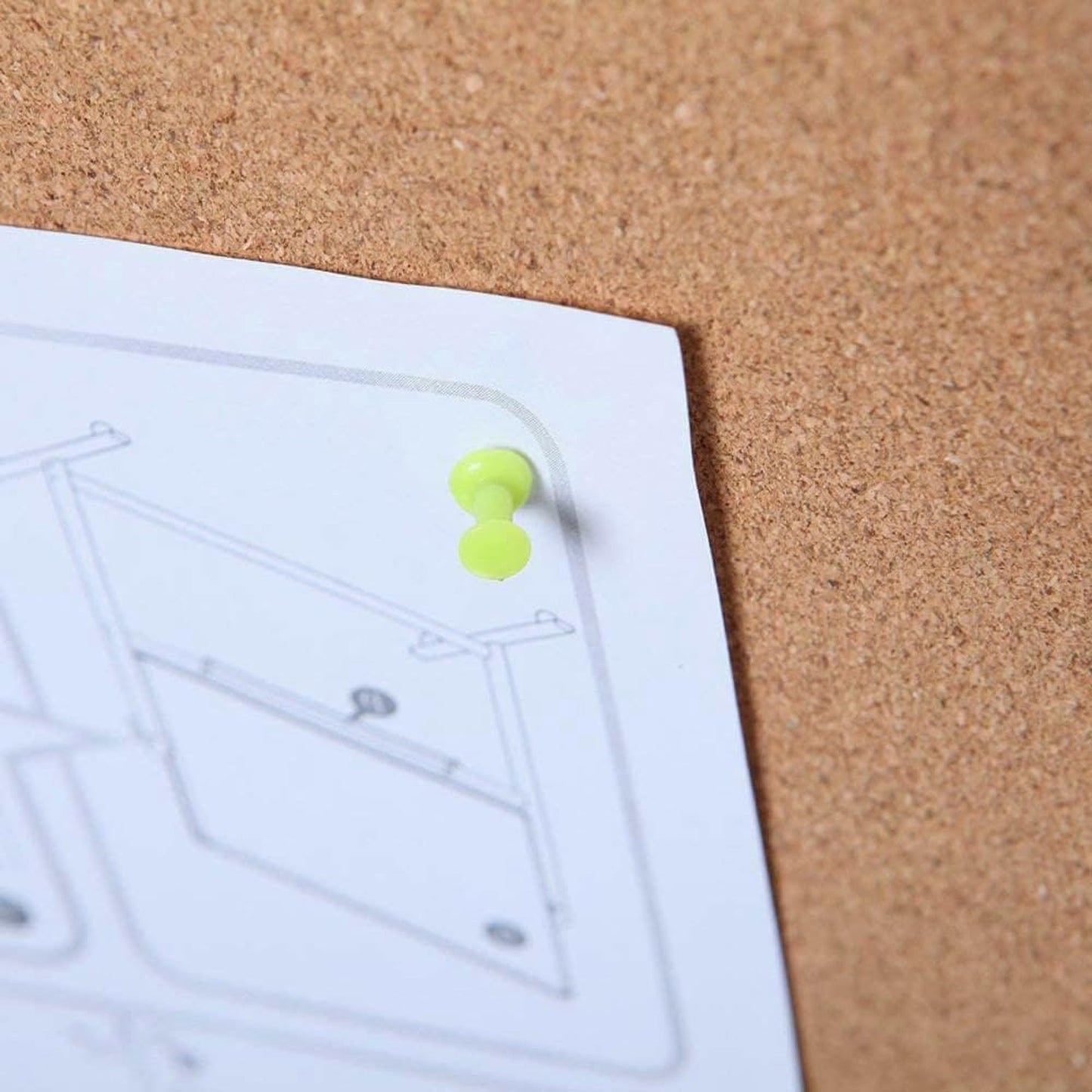 VIZ-PRO Large Cork Bulletin Board, 60 X 48 Inches, Wall-Mounted Corkboard with Silver Aluminium Frame for School, Office, and Home 5' X 4'