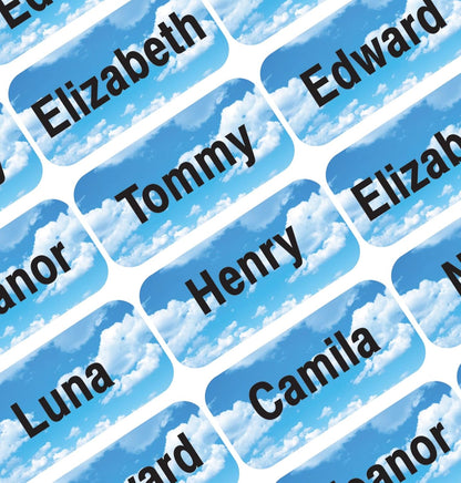 Personalized Waterproof Name Labels Press and Stick Custom Name Stick on Clothing Labels. Customized Up to 3 Lines Great for Camp & Daycare