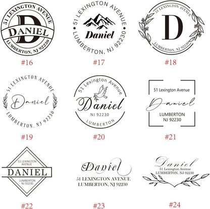 STAMTECH Custom Return Address Stamp - 24 Designs to Choose from Custom Address Stamper Wedding Invitation Stamp… (Rubber Stamp)