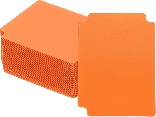 PATIKIL Trading Card Dividers, 50 Pcs Index Card Football Card Sorter Storage Boxes Organizer Tray Accessories for Sports Game Baseball Card, Orange