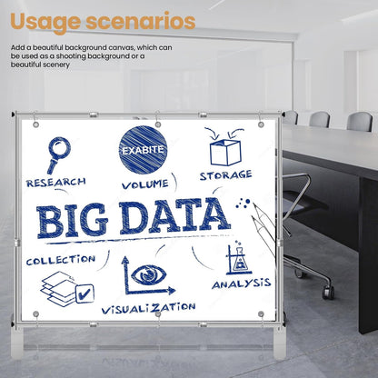 Jiang&Rong 10x10ft Heavy Duty Backdrop Stand Kit - Adjustable Step and Repeat Photo Banner Stand for Photography, Trade Shows, Photo Booths, Events(Silver)