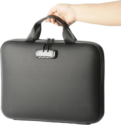 Fireproof Document Box Hard-shell with password lock Accordion File Organizer Comes With 13 Pockets File Box Used For Passports, Certificates, Laptops, Cash, And Important Documents