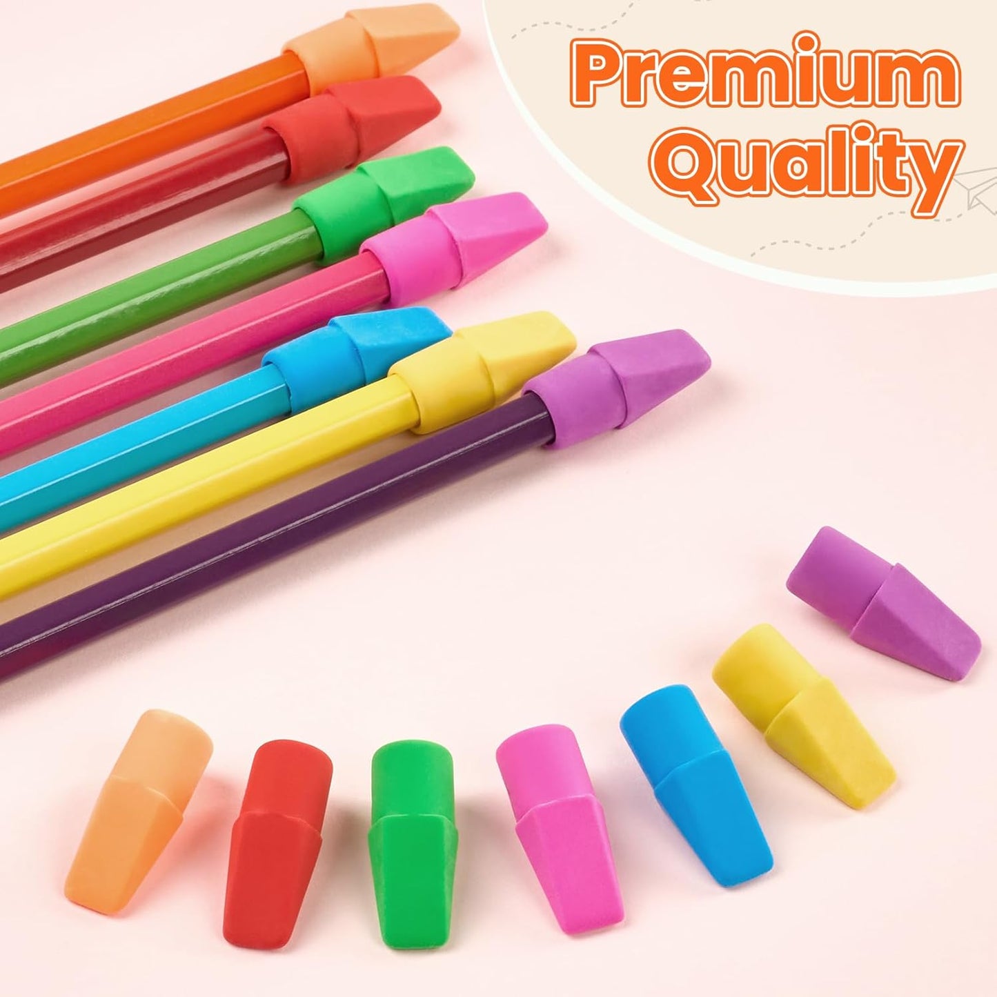 Sooez 120 Pack Pencil Top Erasers, Cap Pencil Eraser Toppers, Studying Supplies for Teachers Classroom Must Haves Pencil Erasers, 7 Colors