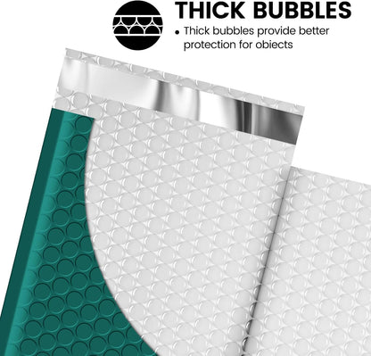 Fuxury Bubble Mailers 4x8" 800 Pack Forest Green Bubble Mailer Bulk Usable Size 4x7" Padded Envelopes Waterproof Shipping Envelopes Padded Mailers for Small Business Mailing #000