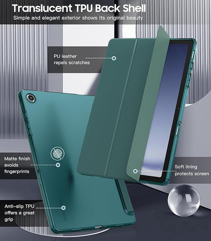 TiMOVO Case for Samsung Galaxy Tab A9+/A9 Plus 11" 2023, Slim Soft TPU Translucent Frosted Back Protective Cover for Galaxy Tab A9+ Tablet SM-X210/X216/X218, Auto Wake/Sleep, Turquoise
