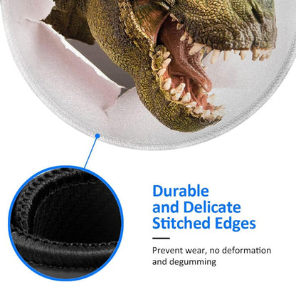 Dinosaur White Mouse Pads Mousepad, Anti-Slip Rubber Mouse Mat Desk Pad for Gaming Office Laptop Computer