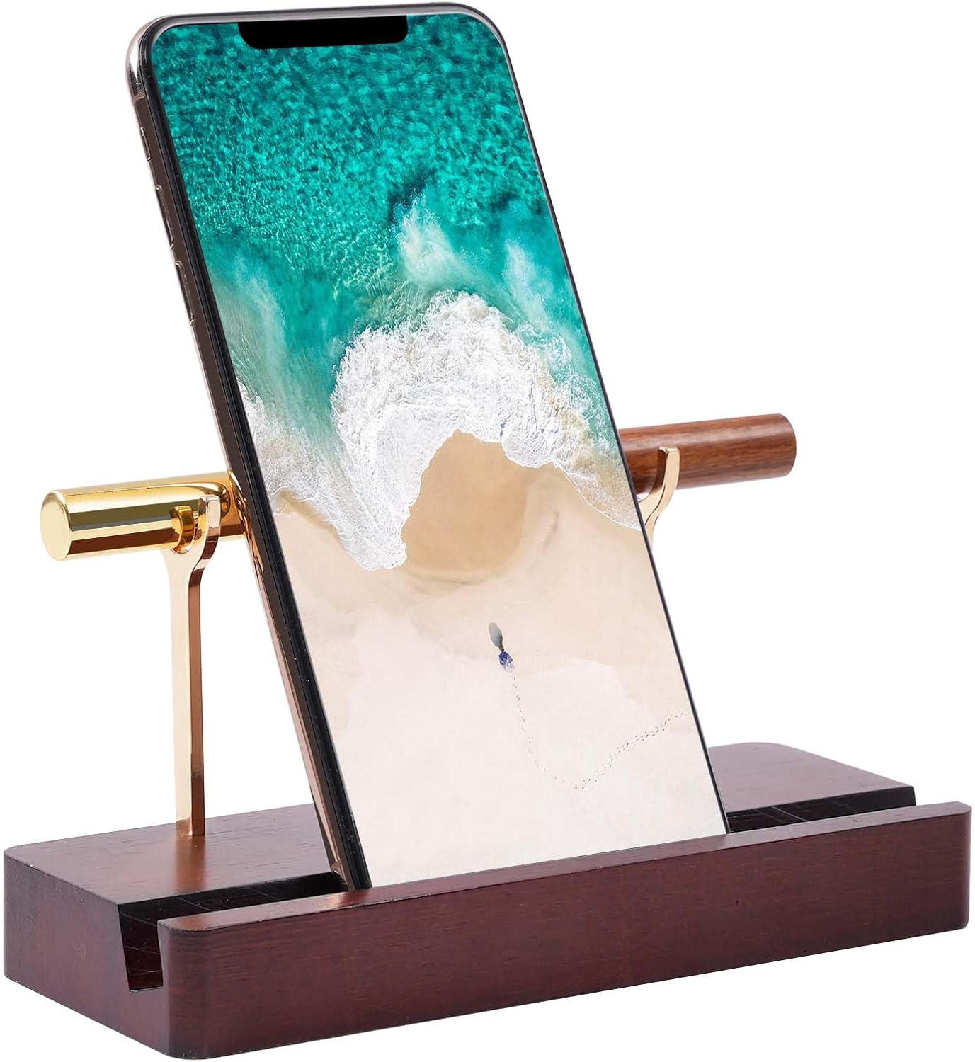 Pen Holder Desk Organizers and Accessories Desk Decor ，Exquisite Wooden Pen Holder ，with a Cool Pen and Two Refills for Office and Home (Style A)