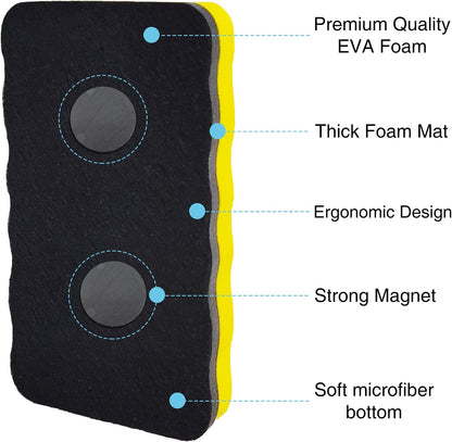 OWLKELA Magnetic Whiteboard Eraser, Dry Eraser Board Erasers, Dry Eraser for White Board, for Classroom, 4 Pack, Perfect for Home, College and Office Use