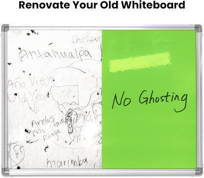 T&W SAME FILM White Board Dry Erase-Colorful Whiteboard Wall Sticker Roll 17.3''X78.7''-Self Adhesive Dry Erase Paper for Desk/Glass/Fridge/Office/Door/Classroom/Kids/Adults-3 Markers-Green