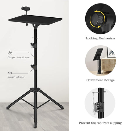Projector Stand Tripod - Laptop Tripod Projector Stand Adjustable Height 22 to 47 Inch, Projector Tripod Stand, Tripod for Porjector, Projector Stand for Outdoor Movies
