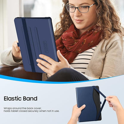 Fintie Case for Samsung Galaxy Tab A9 Plus/A9+ 5G 11 Inch 2023 Model (SM-X210/X216/X218), Multi-Angle Viewing Smart Stand Back Cover with Pocket Auto Wake/Sleep, Blue