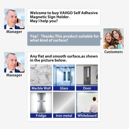 11"x 17" Self Adhesive Sign Holder, Double Sided Window Display Frame with Clear PVC and Strong Magnetic for Office/Home/Store/Door/Glass/Wall (Black, 20Pack)