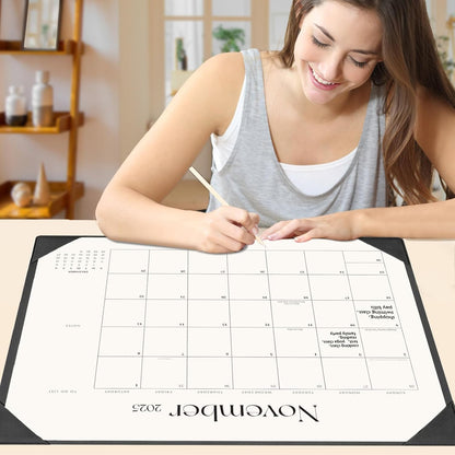 Desk Calendar 2025-2026 with Desk Mat – 22" x 17" Large Desk Pad Calendar Runs From July 2025 to December 2026, Office Supplies Desktop Monthly Calendar for Home, Office