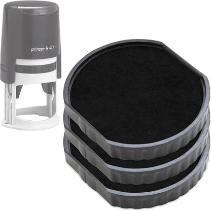 COLOP E/R40 Non-Toxic, Water Based Premium Replacement Pad for Printer R40 Stamp - Pack of 3 - Black