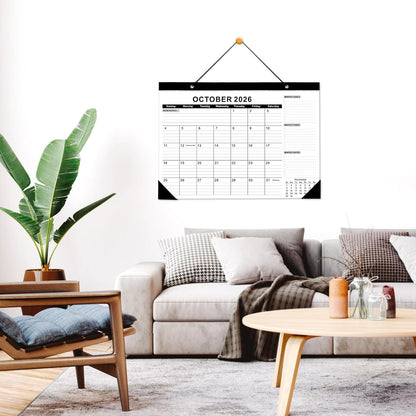 2026 Desk Calendar - Desk Calendar 2026 from Jan. 2026 to Dec 2026, Large 17" x 12" Desktop Monthly Calendar with Clear Waterproof Cover for Home School Office Desk Top Organizing