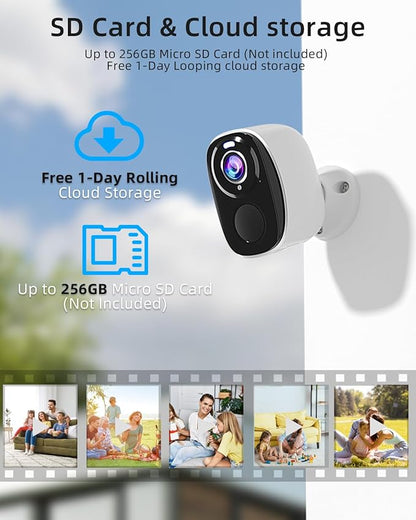 5G/2.4G WiFi Security Cameras Wireless Outdoor, 2K Battery Powered WiFi Cameras with AI Motion Detection Spotlight Siren,Color Night Vision, 2-Way Talk, Waterproof, Cloud/SD Storage, Works w/Alexa