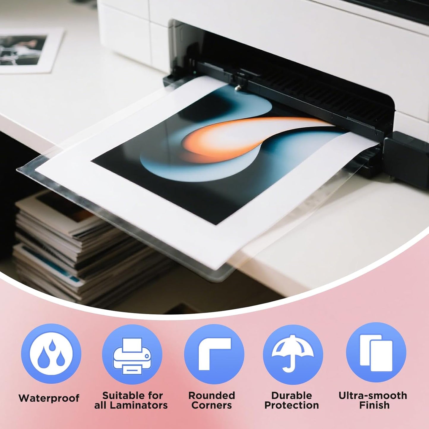 Matte Laminating Sheets 9 x 11.5 Inches, 3 Mil Thick, 100 Pack,Clear Anti-Glare 8.5 x 11 Matte Thermal Laminating Pouches for Letter Size (100)