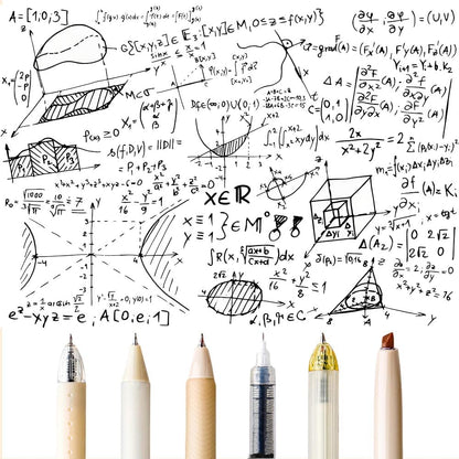 6 Count Pastel Gel Ink Pen Set,Cute Note Taking 0.5mm Fine Point Retractable 5 Count Black Ink Pens with 1 Count Highlighter for Writing, Journaling, School, Office (Off White)