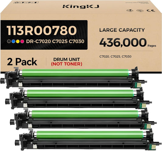 Versalink C7020 C7025 C7030 Drum Unit (Not Toner) 4-Pack High Capacity Replacement for Xerox 113R00780 Image-Drum Compatible with Xerox VersaLink C7020 C7025 C7030 Printer Black Cyan Magenta Yellow