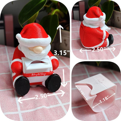 Christmas_Santa_Claus Postage Stamp Holder Stamp Roll Dispenser for Office Desk Accessories, No Stamps, 1.18" Core, C05