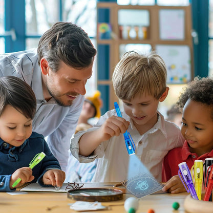 Invisible Ink Pens, 28 PCS Upgraded Spy Invisible Ink Pen with UV Light Magic Marker for Secret Message Escape Room and Kids Christmas Goodies Bags Toy, Spy Pen Party Favors for Kids 8-12