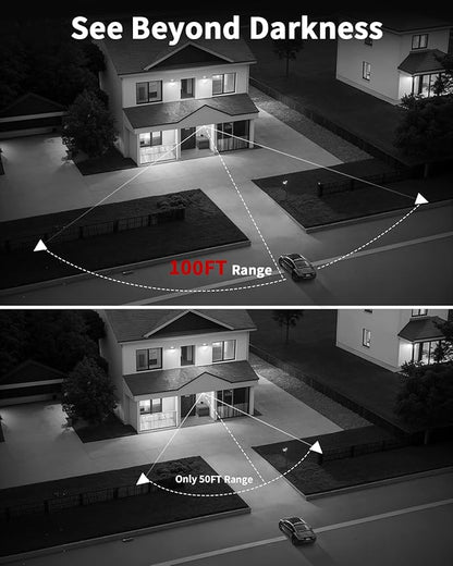 《4K Ultra HD & 100FT IR Night Vision》Wired Outdoor Security Camera System, POE Cameras for Home Security, NVR Video Surveillance Systems with Motion Detection
