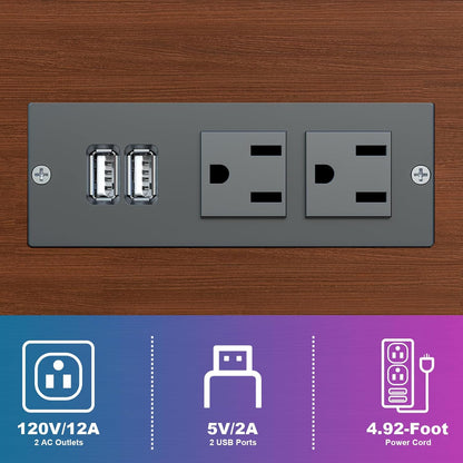 Computer Tower Stand with Charge Station and USB Charging Port - Height Adjustable PC Tower Stand, Under Desk CPU Holder Cart with Locking Caster Wheels for Fits Most PC