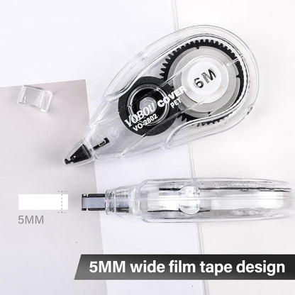 Correction Tape Dispenser, Easy To Use Applicator for Instant Corrections, For school, Office (White, 12pack, 6M/256, Tape Width 0.2in)