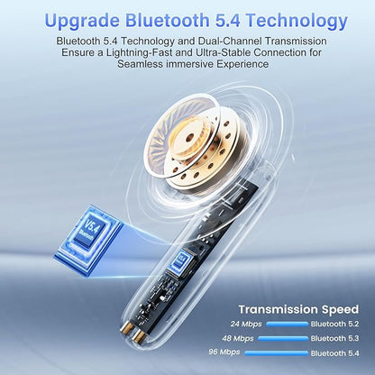 AI Translation Earbuds Real Time with Audio and Video Calls, 164 Language/7 Translation Modes Translator Earbuds Bluetooth 5.4 with APP, 48H AI Ear Buds Translator Device for Business/Learning/Travel