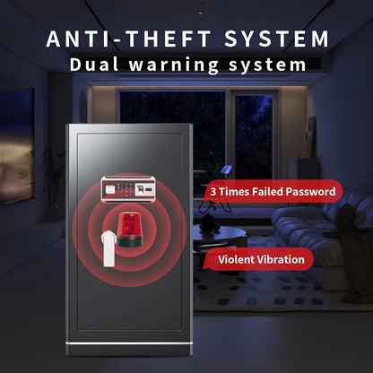 8.1 Cuft Large Home safe,Digital Security Fireproof Safe with Fireproof Waterproof Bag,Personal Document Safe with Programmable Keypad,Built-In Drawers and Removable Dividers for Money Documents