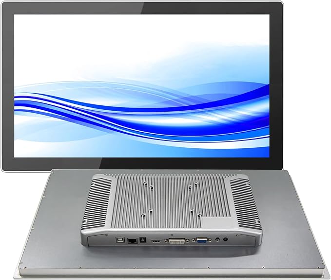 GrenTouch 21.5 Inch 10 Points Touch Screen LCD Monitor Aluminum Case - Embedded Touchscreen Monitor for Industrial, Medical, Retail