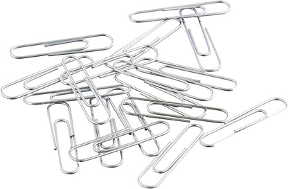 Amazon Basics No. 1 Paper Clips, Smooth, 1000 Count (10 Pack of 100), Silver