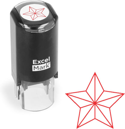 ExcelMark Self-Inking Round Teacher Stamp (Star)