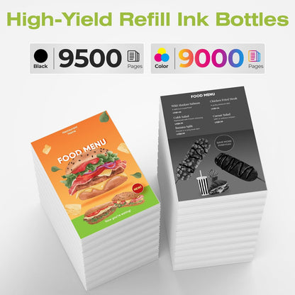 31 32XL Ink Bottle Set, Smart Tank 651 7602 5101 6001 Ink Refill Compatible with HP 31 Ink 32XL Black Ink Bottle Set for Smart Tank 5101 7602 7301 5000 651 5103 6001 7001 7302 5102 7002 7006 (8 Pack)