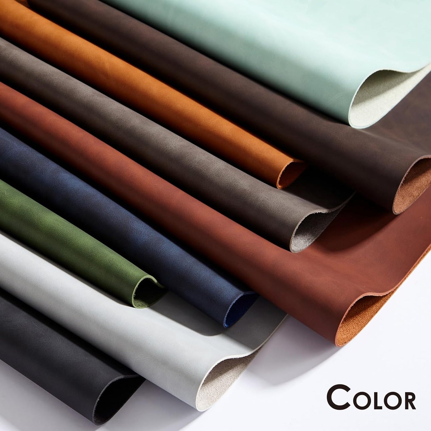 Distressed Leather Desk Mat - Non-Slip PU Desk Pad for Office and Home - Desk Organization and Accessories - Ideal for Large Mouse Pad and Desk Mats on Top of Desks(Slate Gray,31.5"x 15.7")