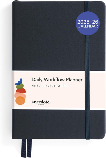 Anecdote 2025-2026 Planner: A Monthly, Weekly & Daily Planner 2025-2026 for Planning Your Success - A5 Size Hardcover Start Anytime and Achieve your Goals - Ink Blue