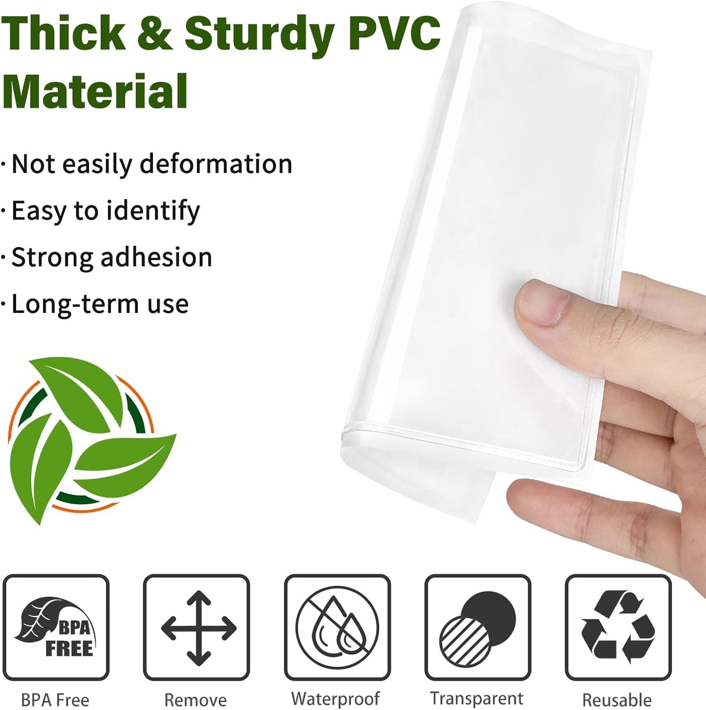 52 Pack Index Card Pockets with Top Open, 4 x 4 Inch Adhesive Label Pockets Clear Plastic Index Card Holder for Organizing, Storage Bins, Library Cards, Notes