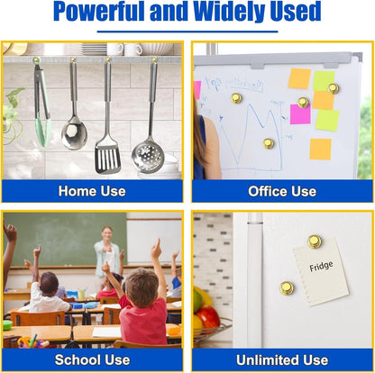 Grtard 8 Pack Magnetic Push Pins, Fridge Magnets for Whiteboard, Whiteboard Magnets Refrigerator Magnets, Small and Strong Push Pin Magnet for Office, School, Locker, and Map Magnet