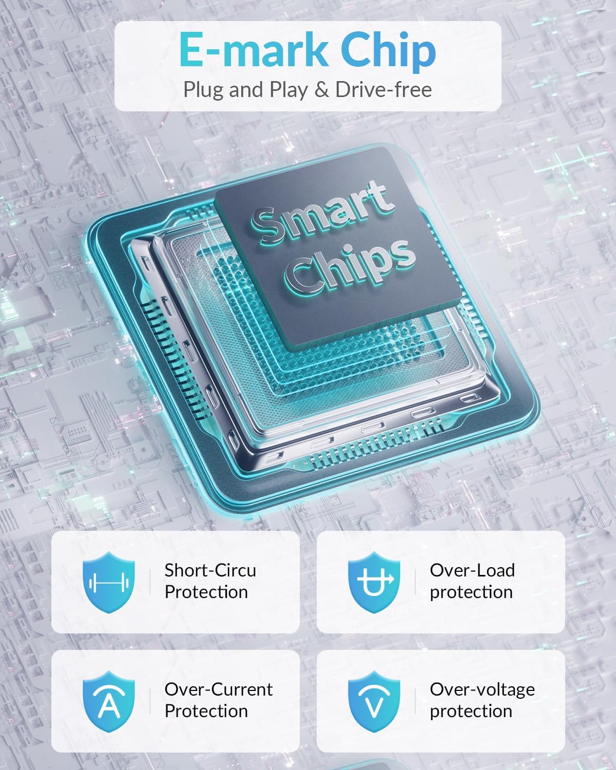 PHIXERO 7 Port USB Hub 3.2 with 15CM Long Cable, Multiport Adapter and Splitter for PC, Compatible with All USB 3.0/2.0/1.1 Devices