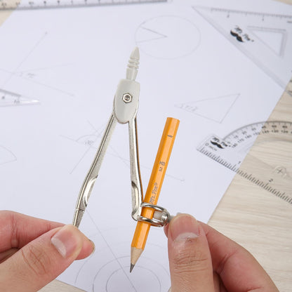 Mr. Pen- Geometry Set, 13 pcs, Compass for Geometry Compass, Geometry Kit Set with Shatterproof Storage Box, Math Compass, Geometry Set for School, Compass Math, Protractor and Compass Set, Grey