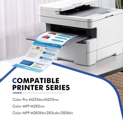 206X Toner Cartridges 4 Pack High Yield MFP M283cdw M283fdw Compatible for HP 206X 206A M255dw Color Laserjet Pro MFP M283fdw M283cdw M255dw M283 M255 Printer Ink (Black Cyan Yellow Magenta)