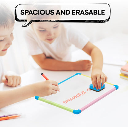 White Board for Kids - Magnet Board for Kids - Small Dry Erase Board Magnetic for Writing Learning & Drawing Art Educational - Magnetic Whiteboard - Set of 10