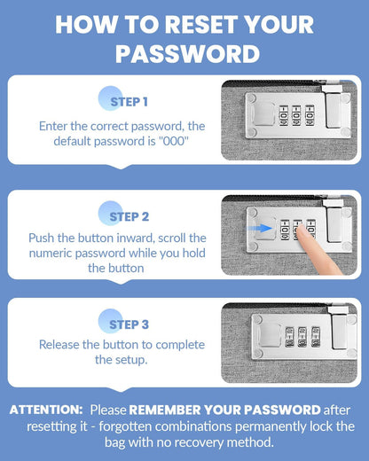 Money Bag with Lock, Aerthezu Cash Locking Bags with Zipper, Travel Safe Lockable Bank Bag, 2 Pack,Black & Grey - Size:5x8 Inches