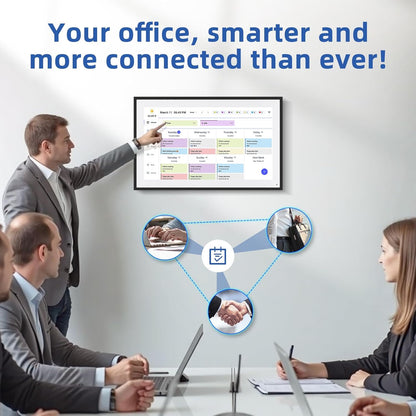 21.5 Inch Digital Calendar, Electronic Chore Chart, Smart Weekly and Monthly Planner 1920 * 1080P IPS Touchscreen Wall and Desk Calendar for Family Schedules, Black