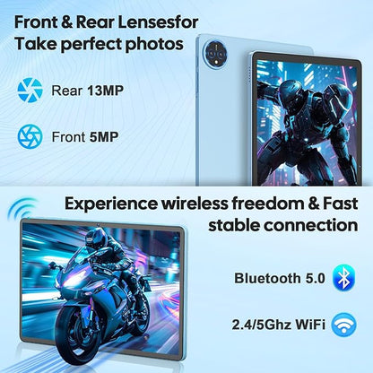 2026 11 inch Tablet, Android 15 Tablet with Keyboard, 24GB RAM+128GB ROM(2TB Expand), 8000mAh, Gemini AI, 2.4G/5G WiFi, BT5.0, GMS, Octa-core, 2 in 1 Tablets with Case, Mouse, Stylus(Green Case)