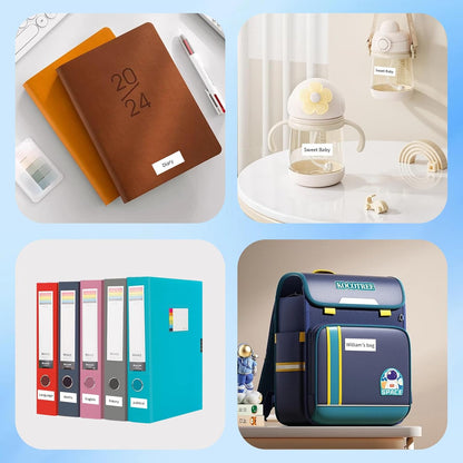 PT-D210 PT-D220 PT-H110 PT-H111 Label Tape 12mm .47 Laminated Black on White 2 Pack